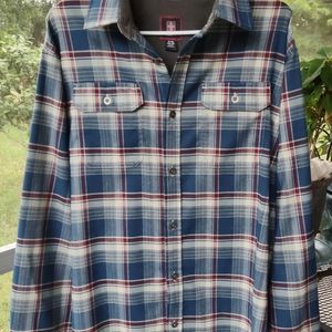 Swiss Tech Men's Plaid Print Button Down Shirt Size X-Large